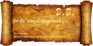 Drávecz Dominik névjegykártya