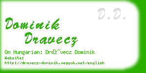 dominik dravecz business card